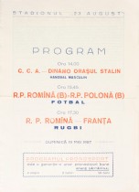 Program - CCA - Dinamo Orasul Stalin - carte anticariat