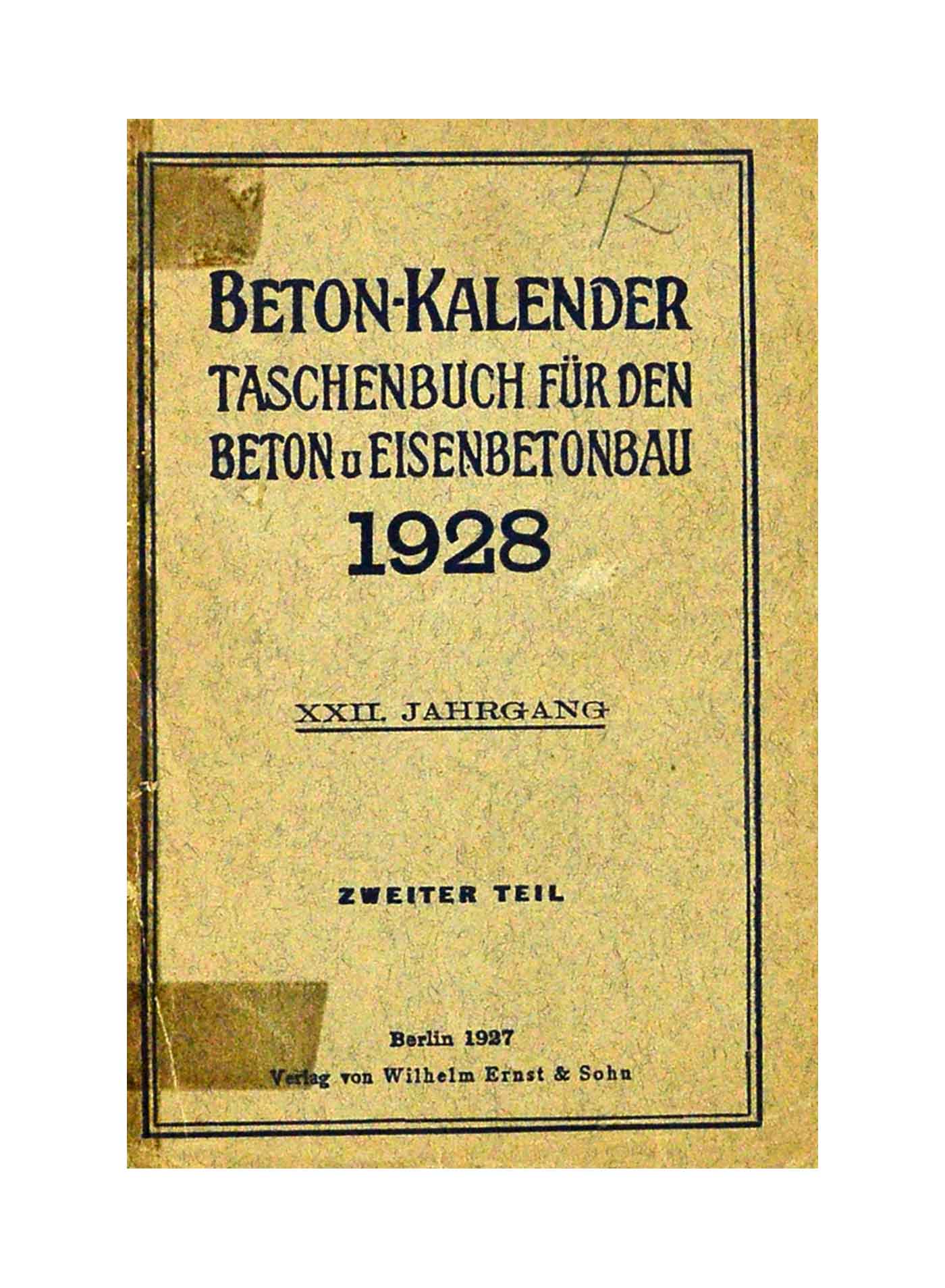 Beton - Kalender 1928